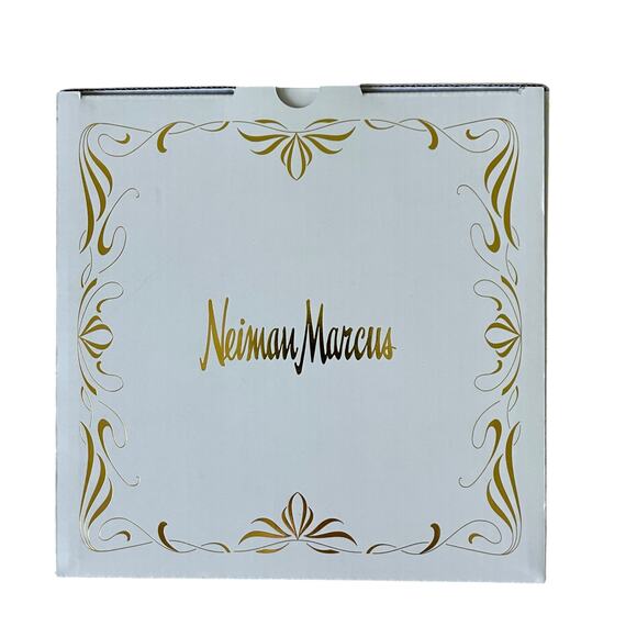 Neiman Marcus Holiday Red Gold Double Old Fashion Glass Tumbler Gift Set of 4 - Picture 3 of 15